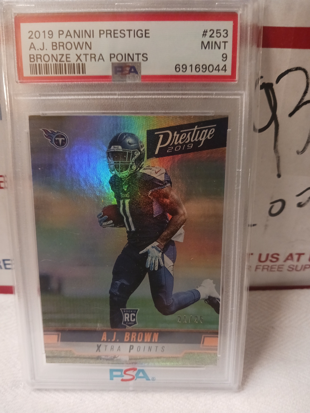 2019 Panini Prestige A.J. Brown (RC) /25 BRONZE PSA MINT 9